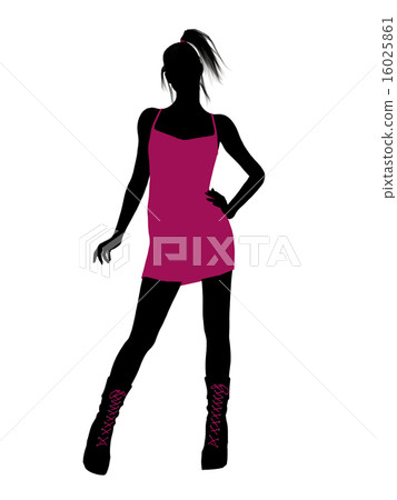 Punk Girl Illustration Silhouette Punk Girl Illustration Silhouette 16025861