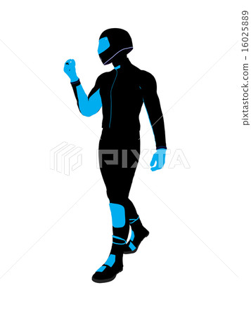 Male Sports Biker Illustration Silhouette 16025889