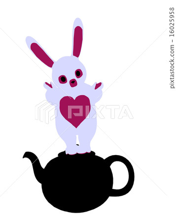 White Rabbit Silhouette Illustration White Rabbit Silhouette Illustration 16025958