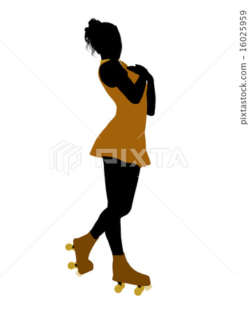 Female Roller Skater Silhouette Female Roller Skater Silhouette 16025959