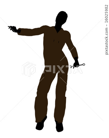 Female Mechanic Silhouette 16025982