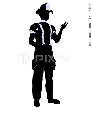 Male Firefighter Illustration Silhouette 16026107