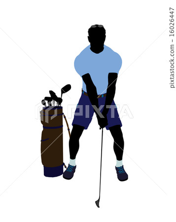 Male Golf Player Illustration Silhouette Male Golf Player Illustration Silhouette 16026447