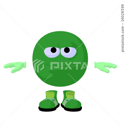 Cute Green Emoticon Art Illustration Cute Green Emoticon Art Illustration 16026599