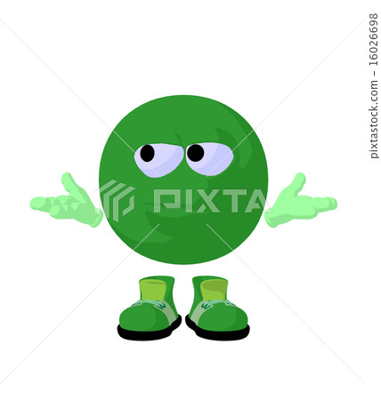 Cute Green Emoticon Art Illustration Cute Green Emoticon Art Illustration 16026698