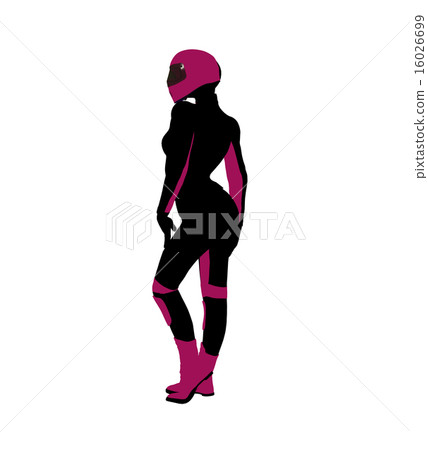 Female Sports Biker Illustration Silhouette Female Sports Biker Illustration Silhouette 16026699