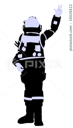 Female Astronaut Illustration Silhouette 16026812