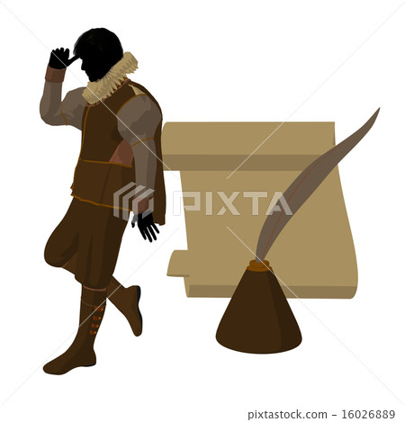 William Shakespeare Illustration Silhouette 16026889
