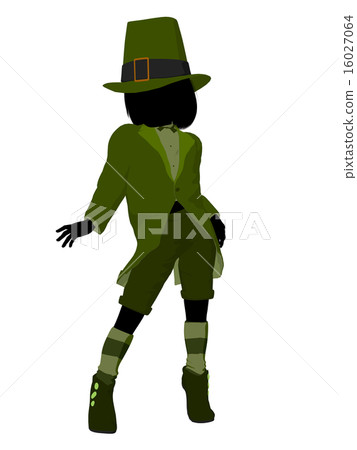 Leprechaun Gril Illustration Silhouette 16027064