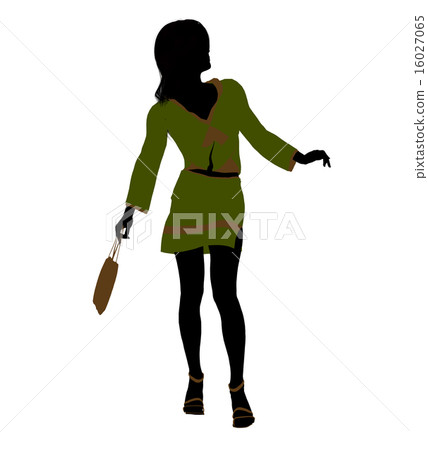 Fashionable Girl Illustration Silhouette Fashionable Girl Illustration Silhouette 16027065
