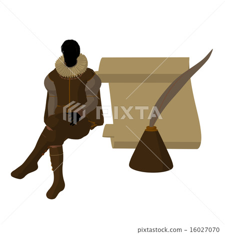 William Shakespeare Illustration Silhouette 16027070