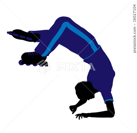 Female Roller Skater Silhouette Female Roller Skater Silhouette 16027104
