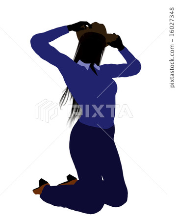 Cowgirl Illustration Silhouette2 16027348