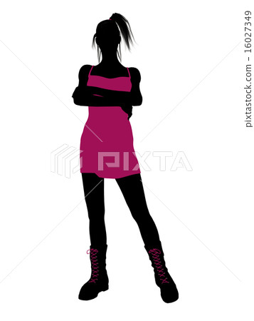 Punk Girl Illustration Silhouette 16027349