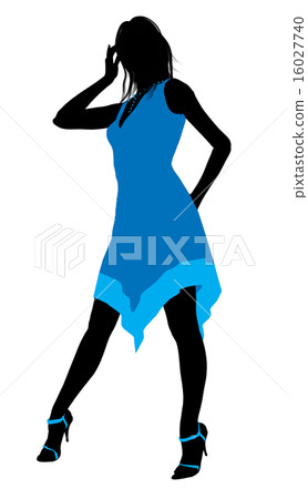 Fashionable Female Illustration Silhouette Fashionable Female Illustration Silhouette 16027740