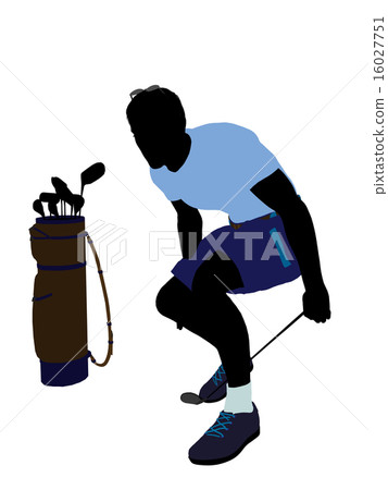 Male Golf Player Illustration Silhouette 16027751