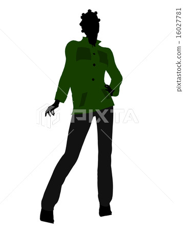 African American Casual Woman Illustration Silhouette 16027781
