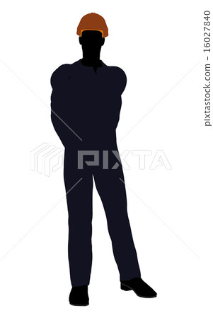 Male Construction Worker Illustration Silhouette Male Construction Worker Illustration Silhouette 16027840