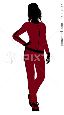 Female Jogger Illustration Silhouette Female Jogger Illustration Silhouette 16027957