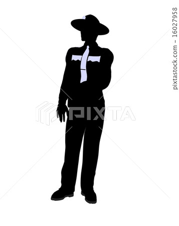 Male Police Officer Illustration Silhouette Male Police Officer Illustration Silhouette 16027958