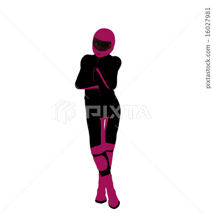 Female Sports Biker Illustration Silhouette Female Sports Biker Illustration Silhouette 16027981