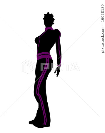 African American Female Workout Silhouette African American Female Workout Silhouette 16028189