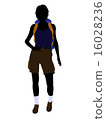 Girl Hiker Silhouette 16028236