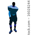 Male Football Player Illustration Silhouette 16028244