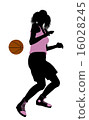 Female Basketball Player Illustration Silhouette 16028245