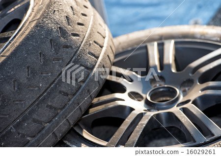 Racing car tire close up Racing car tire close up 16029261