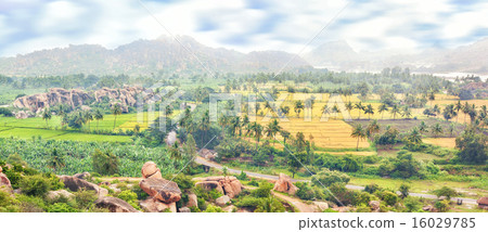 View over Hampi ancient hindu city 16029785