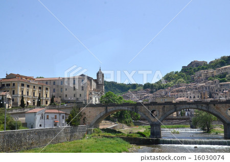 The Krati River of Cosenza, ancient capital of Colorbrilla State and the Norman castle The Krati River of Cosenza, ancient capital of Colorbrilla State and the Norman castle 16030074