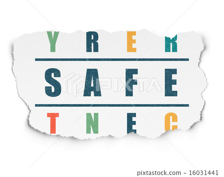 Privacy concept: word Safe in solving Crossword Puzzle 16031441