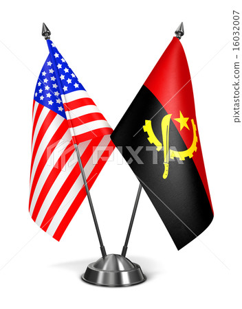 USA and Angola - Miniature Flags. USA and Angola - Miniature Flags. 16032007
