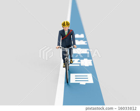 A man running a bicycle lane 16033812