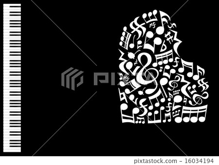 鋼琴由筆記製成 16034194