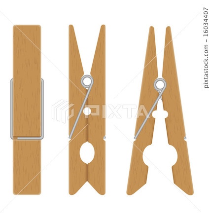 wooden clothespins vector illustration wooden clothespins vector illustration 16034407