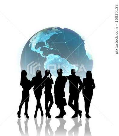 Global business, silhouettes 16036158
