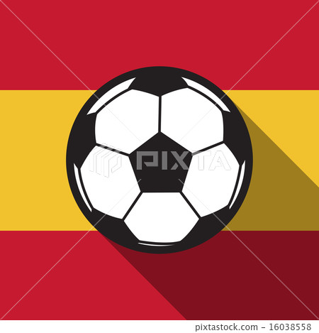 football icon with Spain flag background 16038558