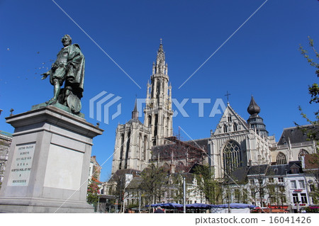 Antwerp Cathedral which became the stage of the dog of Flanders Belgium 16041426