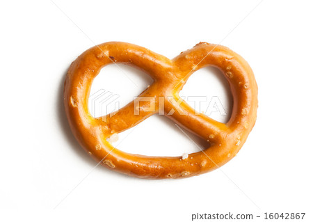 pretzel on white background pretzel on white background 16042867
