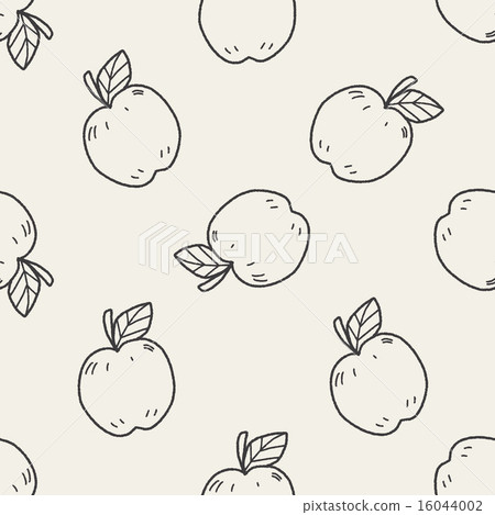 doodle apple seamless pattern background doodle apple seamless pattern background 16044002