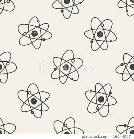 molecular doodle seamless pattern background - Stock Illustration ...