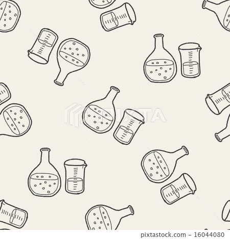 Doodle Test tube seamless pattern background - Stock Illustration ...