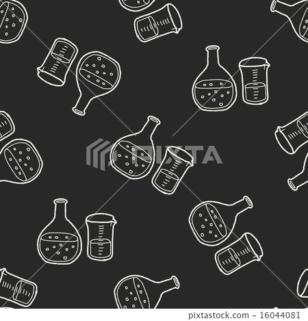 Doodle Test tube seamless pattern background - Stock Illustration ...