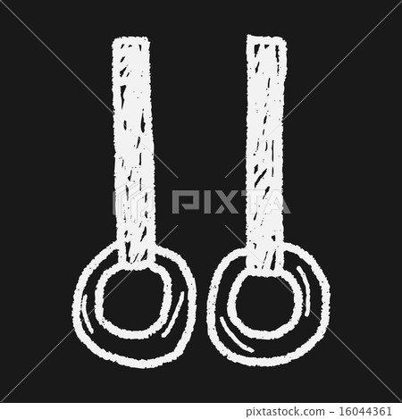 Gymnastics rings doodle 16044361