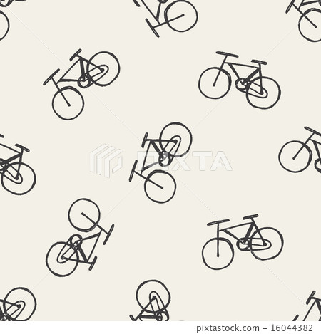 Environmental protection concept; More cycling to reduce emissio seamless pattern background 16044382