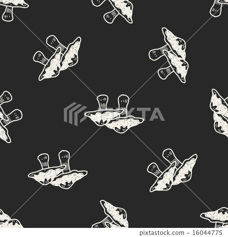 Mushroom doodle seamless pattern background Mushroom doodle seamless pattern background 16044775