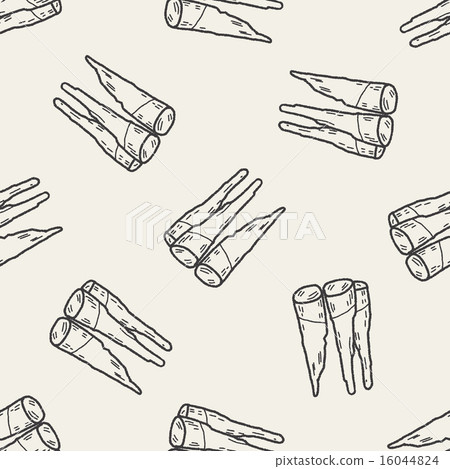 Bamboo shoot doodle seamless pattern background 16044824