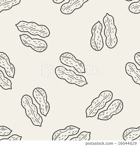 Peanut doodle seamless pattern background 16044829